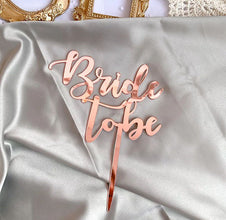 Bride To Be Cake Toppers – Topper Decorativo para Pastel en Dorado, Plata y Rose Gold