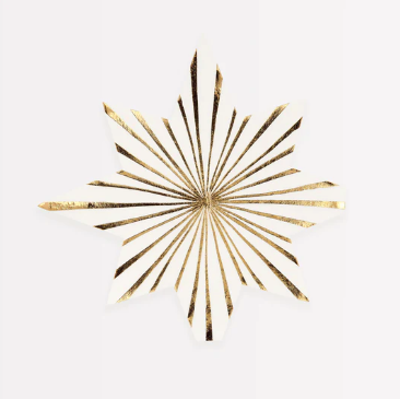 Servilletas Gold Stripe Star