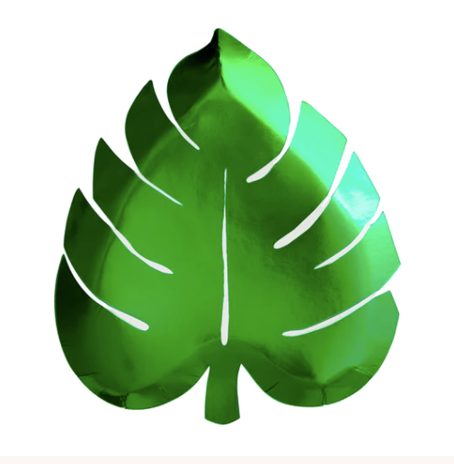 Platos Green Palm Leaf – Platos de Cartón con Diseño de Hoja Tropical (Pack de 8)