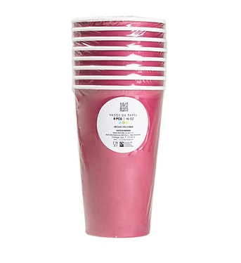 Vasos Grande Color Vino – Pack de 8 Vasos de Papel Elegantes para Fiestas y Eventos