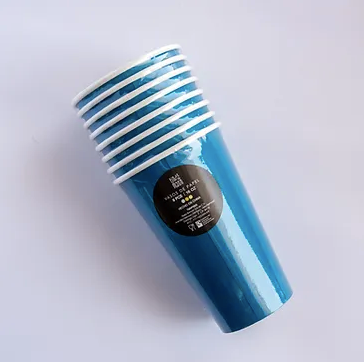 Vasos Grande Azul Rey – Pack de 8 Vasos de Papel de 16 oz para Fiestas y Eventos
