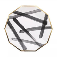 Platos Negro Cocktail – Platos de Cartón Negros Elegantes para Fiestas (Pack de 8)